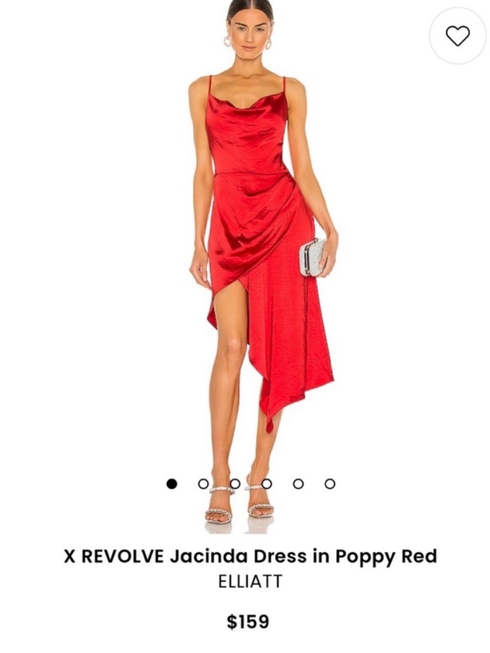 Elliatt Red Asymmetrical Slip Dress